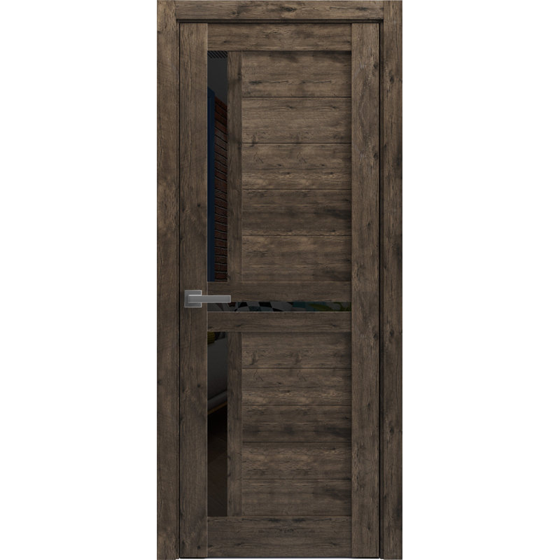 Porte en verre d'acacia français foncé Veregio, 18 po x 80 po