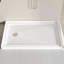 Base de douche DeerValley de 48 po x 30 po en blanc avec seuil simple, alcôve rectangulaire en acrylique pour salle de bain, drain à gauche-110646310-110646311