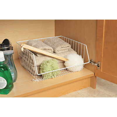 Stack or Wall Mount Pantry Wire Storage Basket Ventilated Utility Cubby