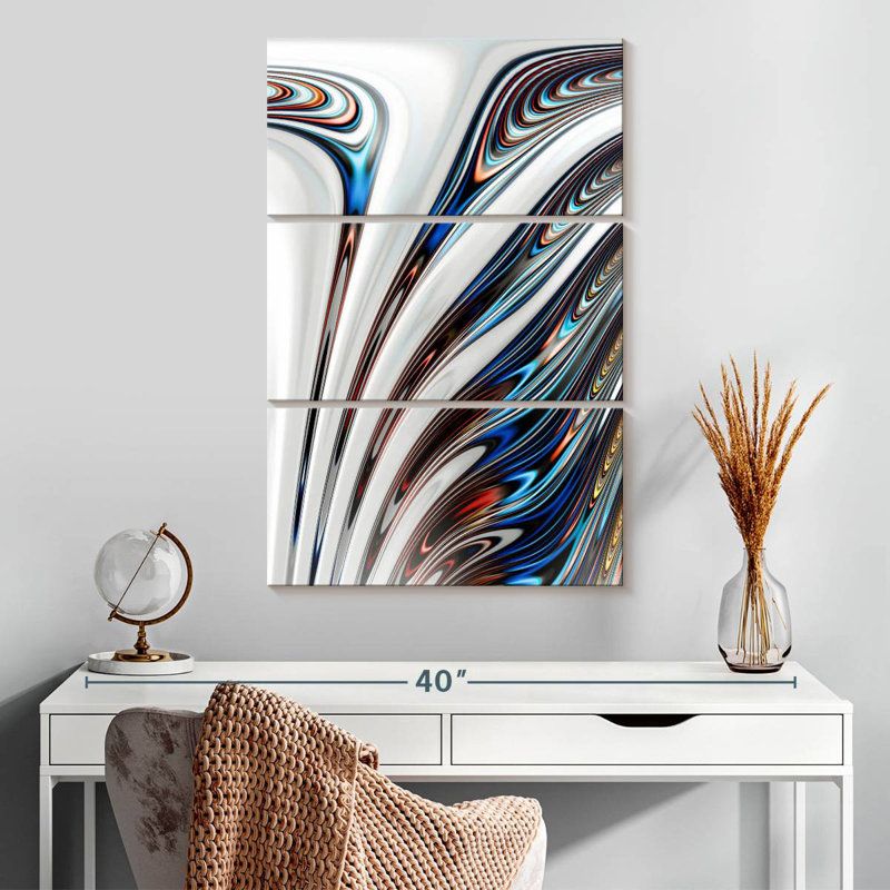Avery Liquid Chrome Abstract, 32" H x 20" W