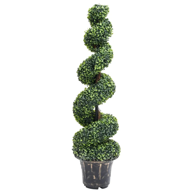Faux Boxwood Plant in Pot, 117cm H x 29.5cm W x 29.5cm D