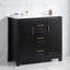 Meuble-lavabo de 36 po avec lavabo simple, meuble-lavabo encastré, armoire de rangement avec 2 portes et 2 tiroirs, fermeture en douceur, rangement multifonctionnel-115922326