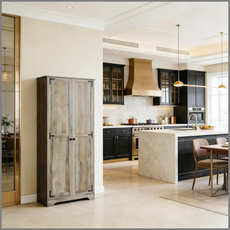 Armoire de rangement autoportante, garde-manger, armoire rustique