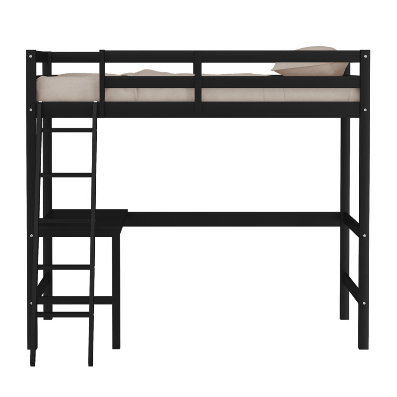 Harold Kids Twin Loft Bed, Black