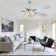 Modern 52 in. Crystal Reversible Ceiling Fan with Light Kit and Remote