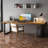 Brown+Black Rectangular Solid Wood+Steel desk-639948276