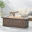 56" Outdoor 50,000 BTU Rectangular Mgo Concrete Propane Fire Pit, Wood Pattern (Tank Cover Not Included)-1148586043