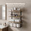 Paulownia Wood, Metal Floating Shelf