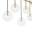 Lustre moderne 7 lumières en verre transparent