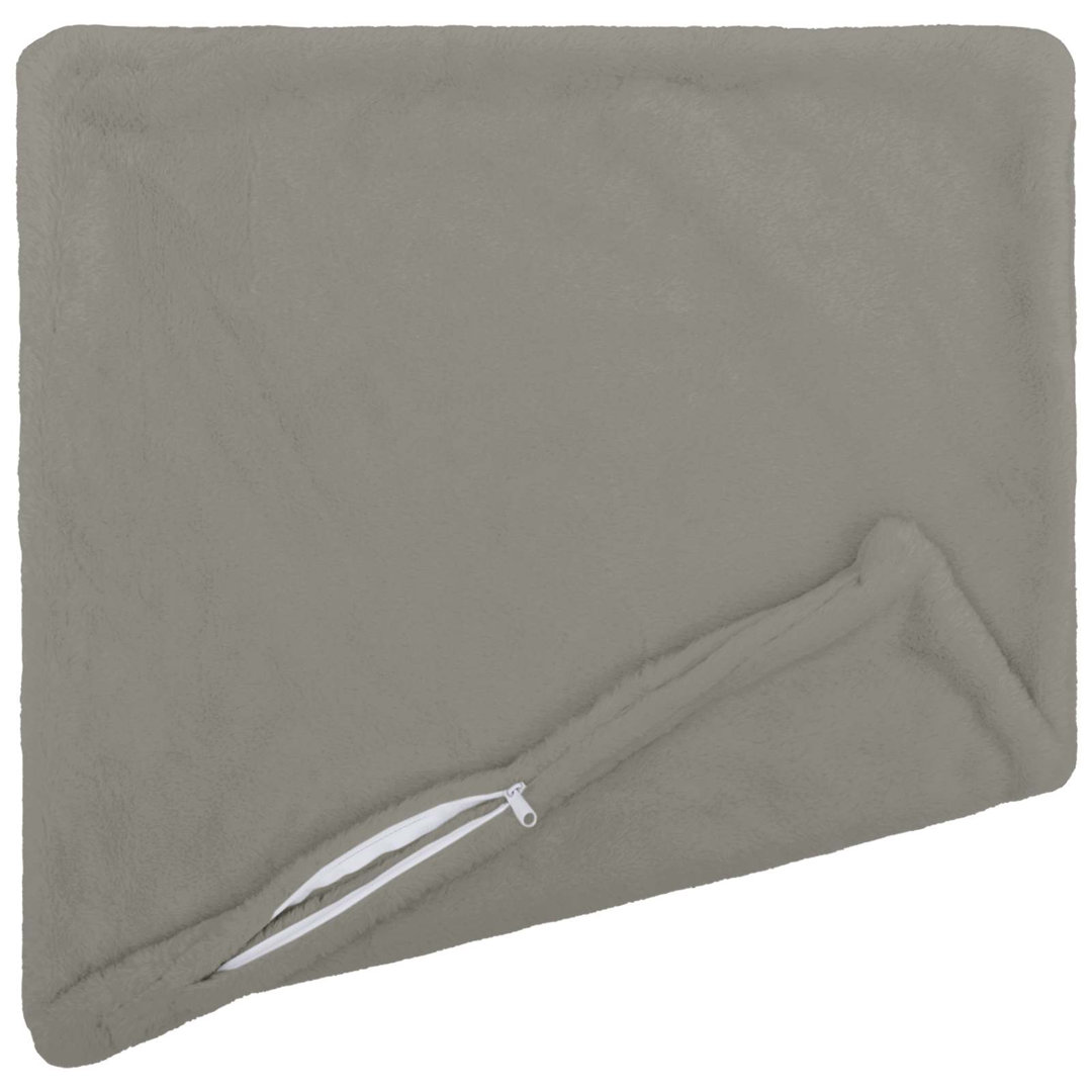 vidaXL - Cushion Cover - 65 x 65 cm - Grey - Image 2