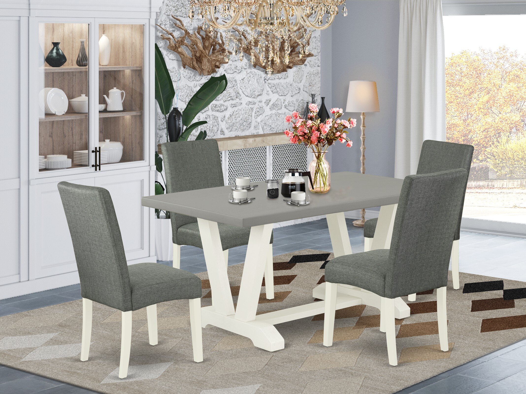 High dining room discount chairs set of 4