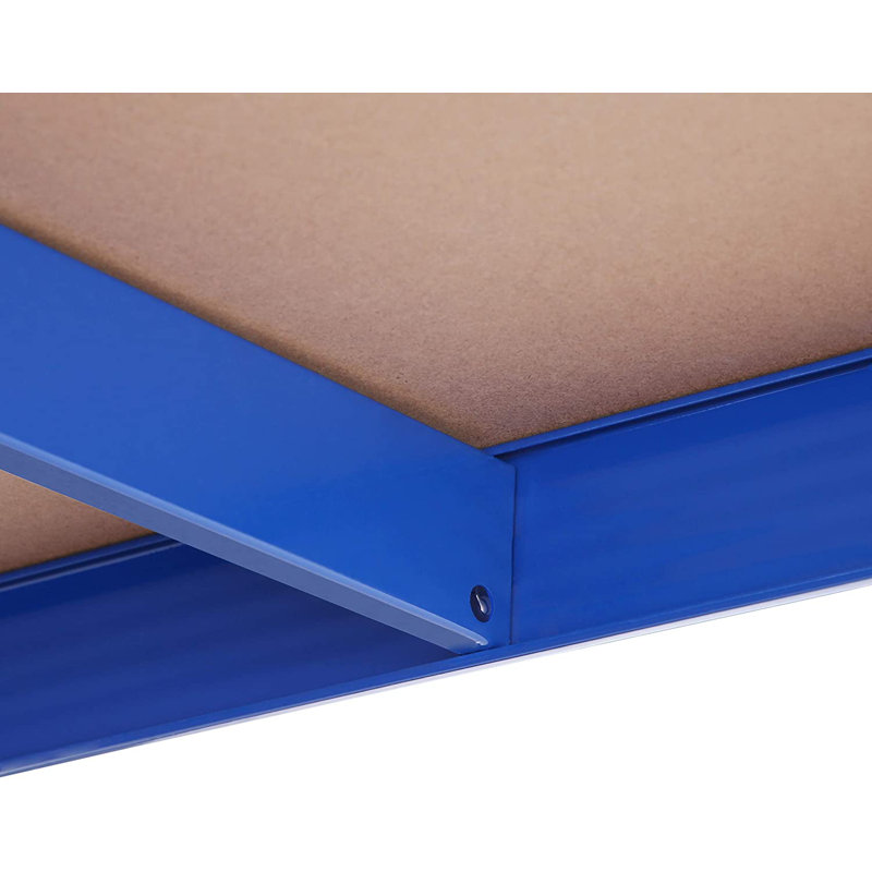 Kris Metal Height -Adjustable Shelving Unit, 200cm H x 100cm W x 50cm D, Blue