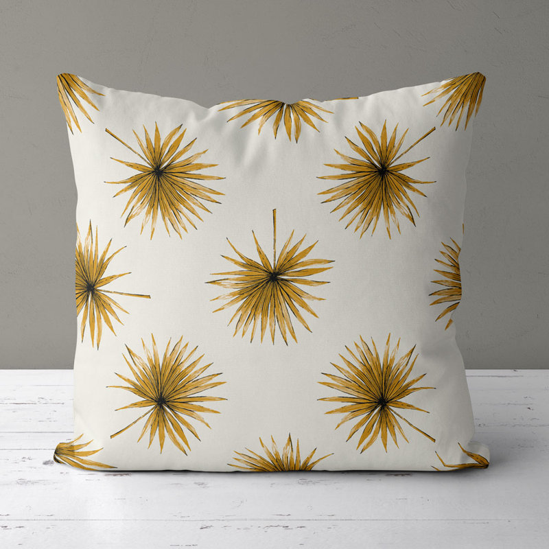 Housse de coussin carrée Venessa/insert, Crème / jaune