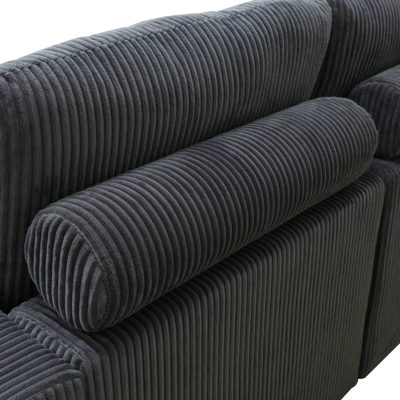 Canapé Onyx, Velours côtelé gris
