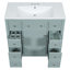 Ensemble de meuble-lavabo 36 po avec lavabo, 1 armoire et 6 tiroirs-2137129172