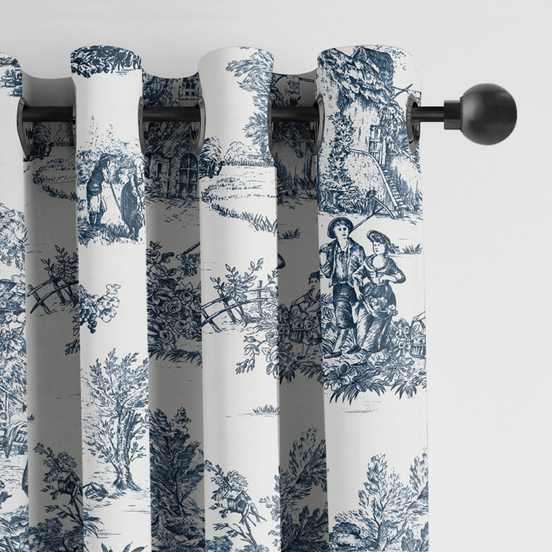 Jardin Du Jouy Toile, Indigo, 50" W x 144" L