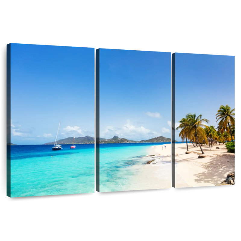 Gillard, plage tropicale paradisiaque, H 32 po x l 50 po