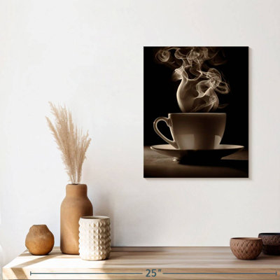 " Steaming Brewed Coffee Canvas Print "