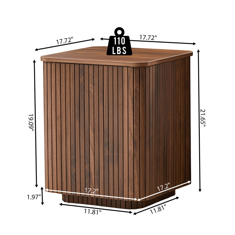 Table de bout avec rangement, Noyer