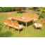 Mulfo Outdoor 9 - Piece Teak Dining Set-864177243