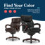 Fauteuil de direction La-Z-Boy Bellamy avec coussins en mousse à mémoire de forme, accoudoirs en bois véritable et base pivotante, bord de siège en cascade, similicuir-39420216