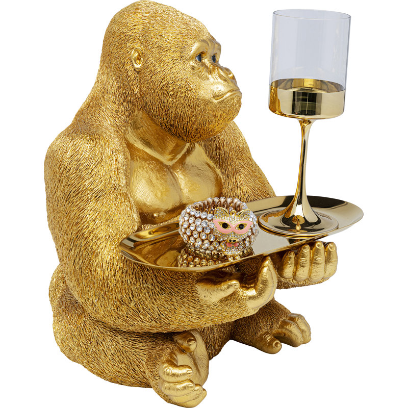 Deco Figurine Gorilla Butler 37cm