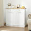 Porte-poubelle inclinable en bois avec tiroir et rangement Algg-502544935