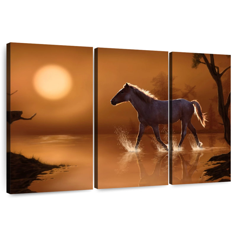 Brampt Little Missouri Crossing, 36" H x 57" W