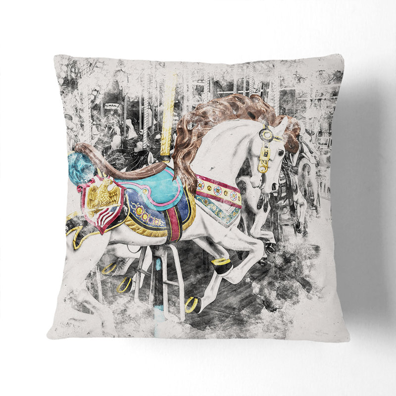 Square Throw Cushion, 40cm H x 40cm W x 15cm D