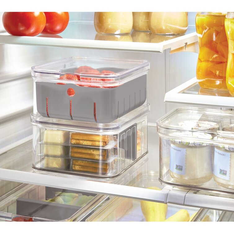 Fridge Storage Containers Produce Preservation , Stackable