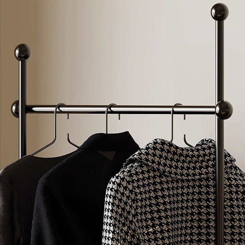 Stainless Steel Coat Rack 2Drawers 360° Wheels