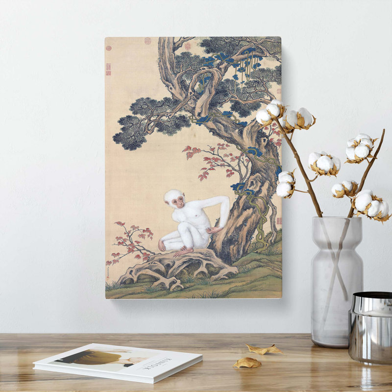 Monkey by Lang Shining - Wrapped Canvas, 76cm H x 50cm W x 3cm D