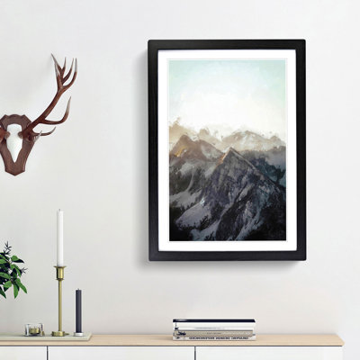 Mountain Range in Abstract - Picture Frame Graphic Art Print