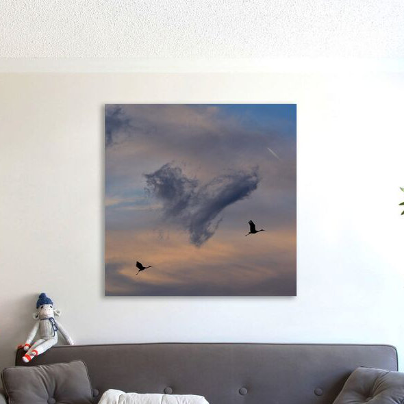 Live In My Heart, Pay No Rent by Dominic Liam - Wrapped Canvas Print, 46cm H x 46cm W x 4cm D
