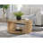 Estie Round Wood Slatted Coffee Table And End Tables Set