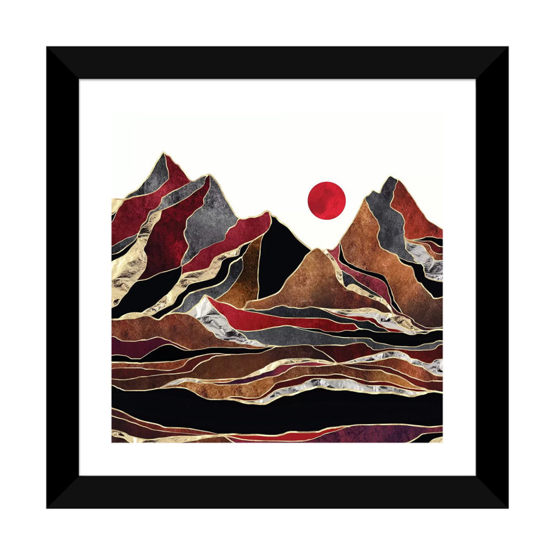 «Copper Vista», reproduction d'impression, H 24 po x l 24 po x P 1 po, Papier encadré noir, Blanc