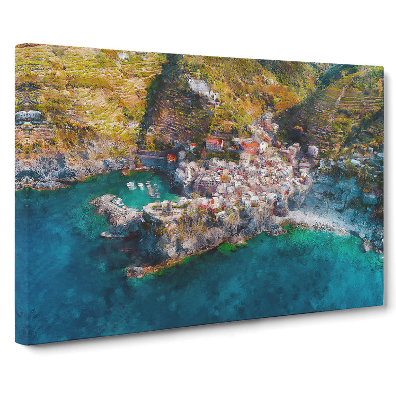Above Cinque Terre In Italy - Wrapped Canvas, 40cm H x 60cm W x 3cm D