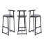 Ensemble de 3 tabourets de bar 27 po H 27 po avec repose-pieds moderne-22271591