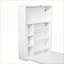 Bureaux, bureau mural moderne pliant compact avec rangement pour bureau personnel, blanc | Panneau de particules