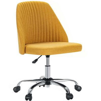 Chaise de bureau sans accoudoirs avec roulettes