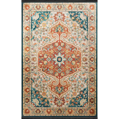 Tapis intérieur / extérieur en polypropylène tissé à la machine de couleur orange Samuela