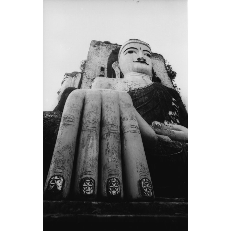 Buddha Statue by Russell Mott, 36" H x 24" W x 0.01" D