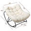 Chaise berçante surdimensionnée en rotin brun Papasan