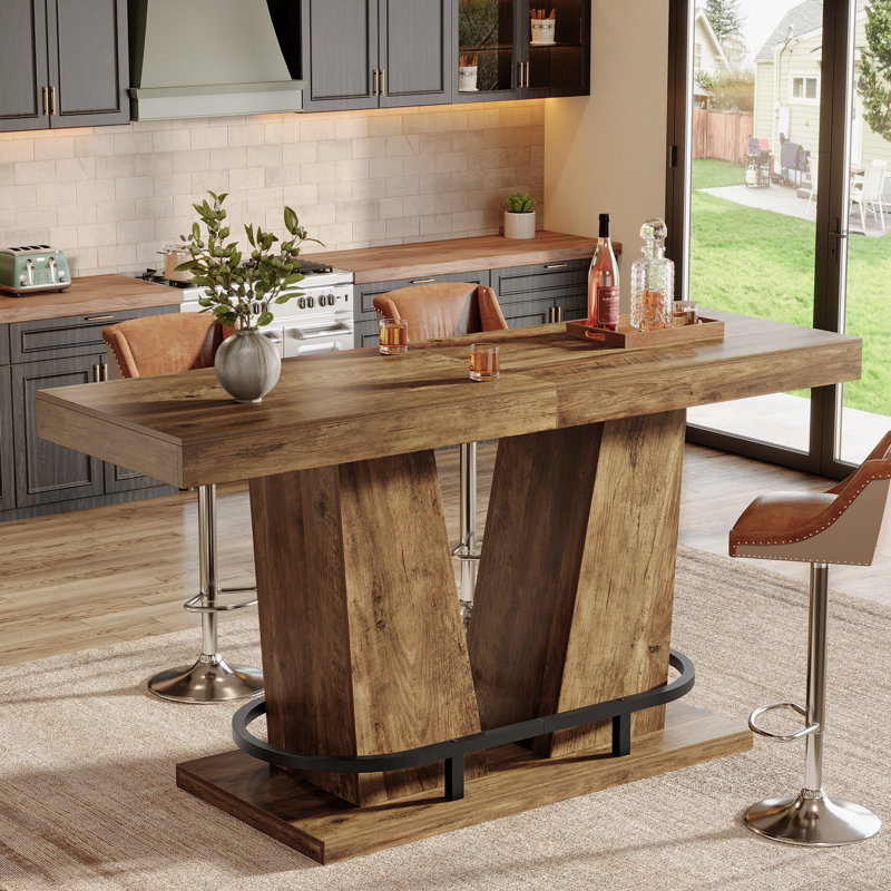 63cm Home Bar, Brown