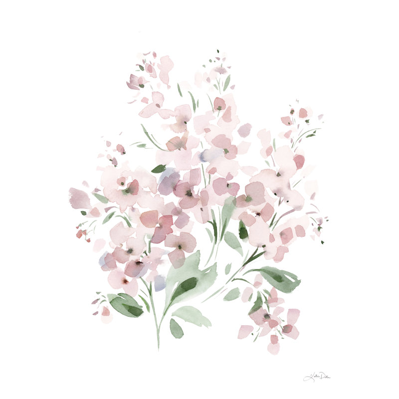«Serene Hydrangea On Canvas» par Katrina Pete, reproduction, H 16 po x l 12 po x P 1,25 po