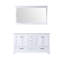 Meuble-lavabo double l 60 po x P 22 po et miroir 58 po Dukes-1659207481