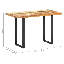 Dantzler Solid Wood Top Metal Base Dining Table