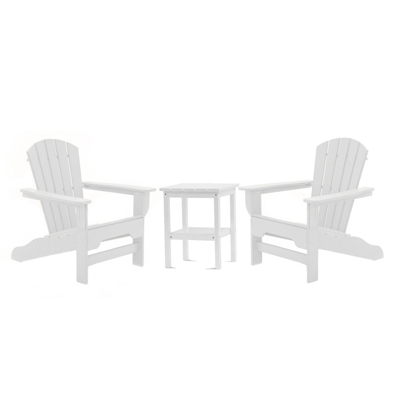 Willene 2 - Person Patio Conversation Set, White