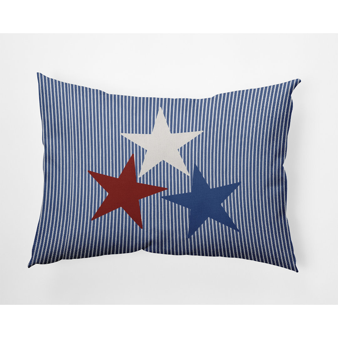 Funky Junky Geometric Indoor/Outdoor Reversible Throw Pillow e by design 