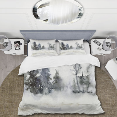 Grey Microfiber Duvet Cover Set